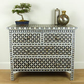 Mother of Pearl chest of Drawer sideboard Black